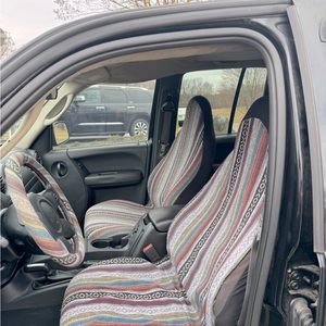 Matching seat covers( front and back) w/ steering wheel & seatbelt covers!!